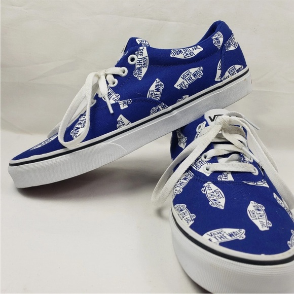 VANS Men's Doheny Off The Wall.  Racing Blue/White Skate monogram Size 10 - Picture 5 of 9